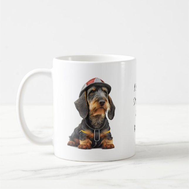 Caneca De Café Dachshund Rescutor Wirehaired (Esquerda)