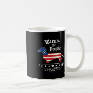 Caneca De Café Dachshund Salsicha O Povo Engraçado Bandeira Ameri