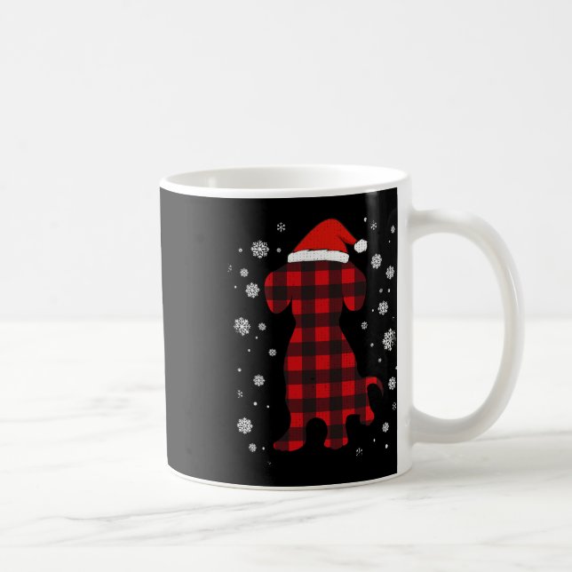 Caneca De Café Dachshund Santa Hat O Cachorro Ao Longo Do Natal (Direita)