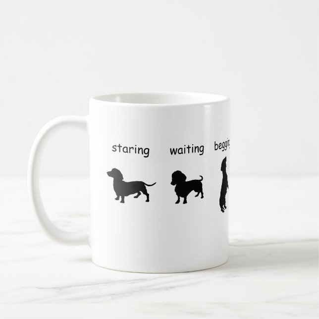 Caneca De Café Dachshund Silhouette Mug (Esquerda)