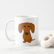 Dachshund Vermelho Curto | Cachorro-esmalte