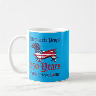 Caneca De Café Dachshund Weenie As Pessoas 250 Anos 1776 EUA