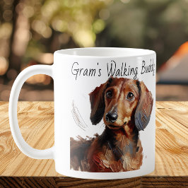 Caneca De Café Dachshunds/ Companheiro de Caminhada do Gram Moder