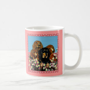 Caneca De Café Dachshunds do Dia das Mães