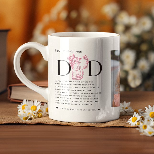 Caneca De Café Dad Definition Photo Gift | Custom Daughter (Criador carregado)