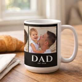 Caneca De Café Dad Established Black 3 Photo