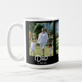 Caneca De Café Dad Established Grunge Text Black 3 Photo