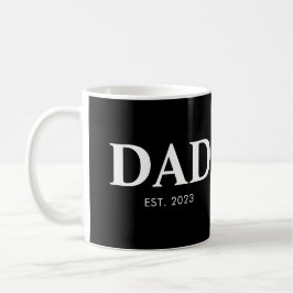 Caneca De Café Dad Established Minimal Simple Text Est Year