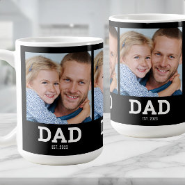 Caneca De Café Dad Established Modern Black 3 Photo