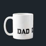 Caneca De Café Dad Established New Dad Gift<br><div class="desc">Dad Established New Dad - Minimal Simple Bold Black Dad Typography - Add your custom "Est" established year date when your first child was born. Add additional years for each child.</div>