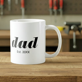 Caneca De Café Dad Established New Dad Gift