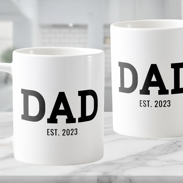 Caneca De Café Dad Established New Dad Gift (Criador carregado)
