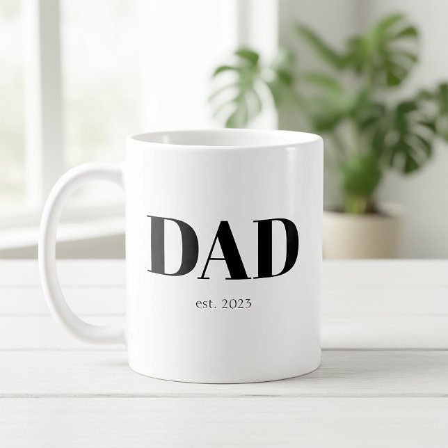 Caneca De Café Dad Established New Dad Gift Coffee Mug (Criador carregado)