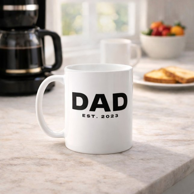 Caneca De Café Dad Established New Dad Gift Mug (Criador carregado)