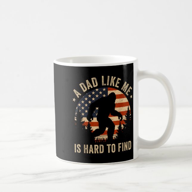 Caneca De Café Dad Like Me Is Hard To Find Bigfoot Usa Flag Funny (Direita)