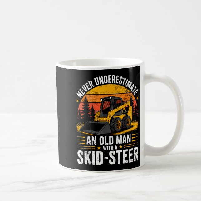 Caneca De Café Dad Skid Steer Operator Father Construction Heavy  (Direita)