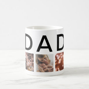 Caneca De Café DAD texto moderno elegante Multi 7 Foto