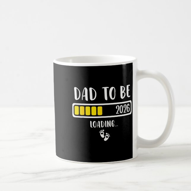 Caneca De Café Dad To Be 2026 New Dad Loading 2026 Daddy To Be  (Direita)