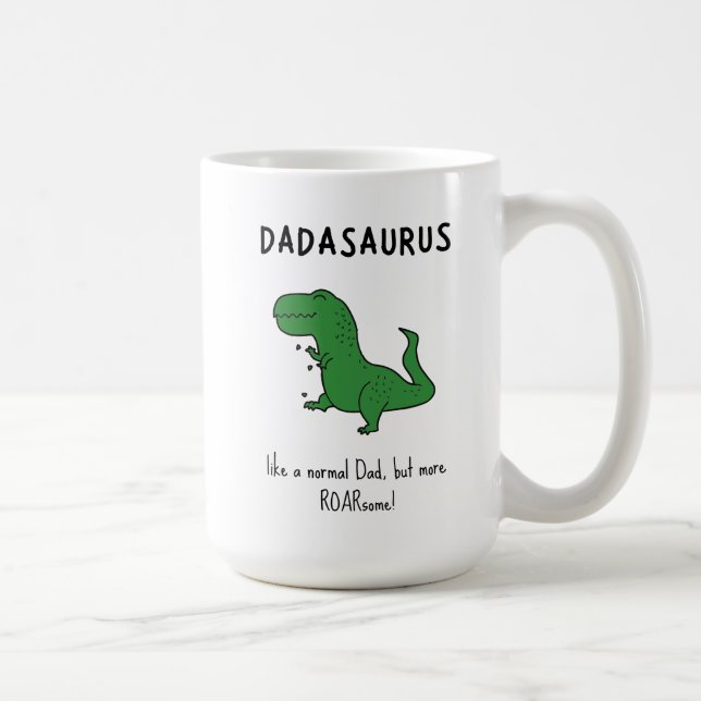 Caneca De Café Dadasaurus Funny T-Rex (Direita)