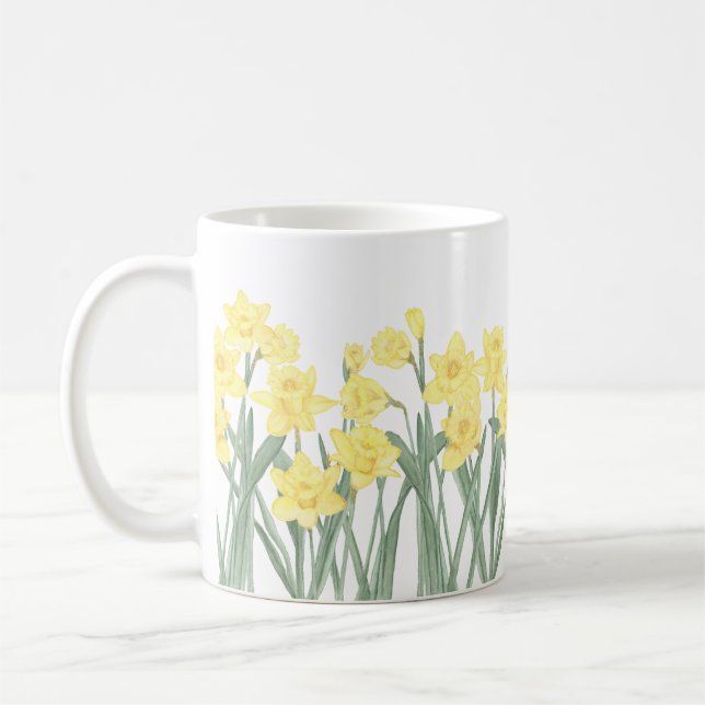 Caneca De Café Daffodil Ditzy Floral (Esquerda)