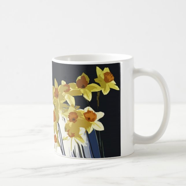 Caneca De Café Daffodils para acordá-lo acima! (Direita)