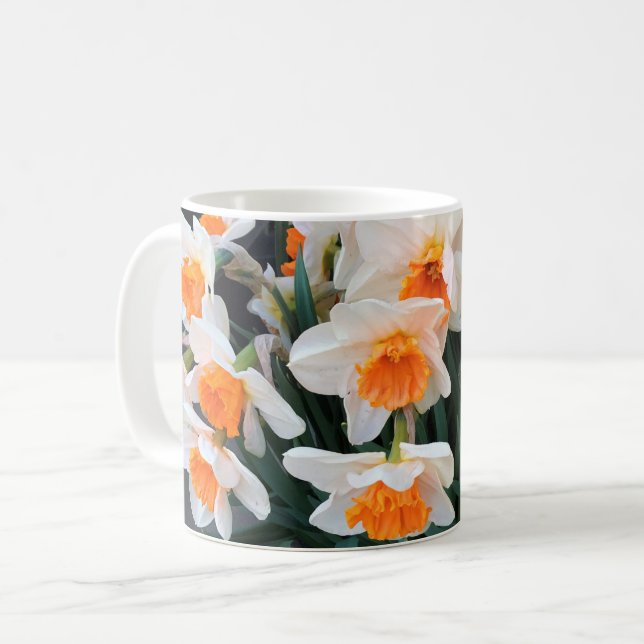 Caneca De Café Daffodils & Tulips, Oregon (Frente Esquerda)