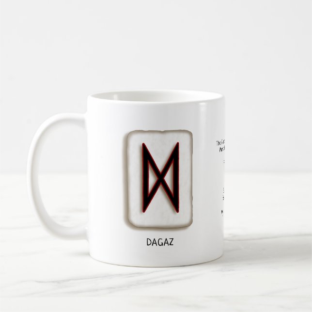 Caneca De Café Dagaz RuneStone Mug (Esquerda)