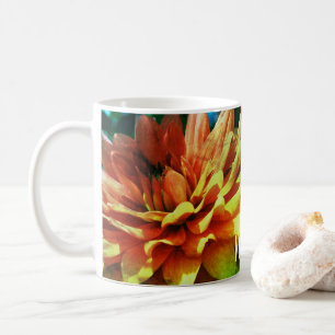 Caneca De Café Dahlia Flower Art Personalizado