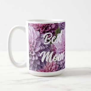 Caneca De Café Dahlia Flowers AI Art Design Melhor Mãe