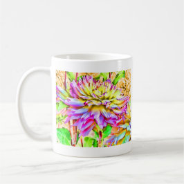 Caneca De Café Dahlia Gift da Aquarela Digital
