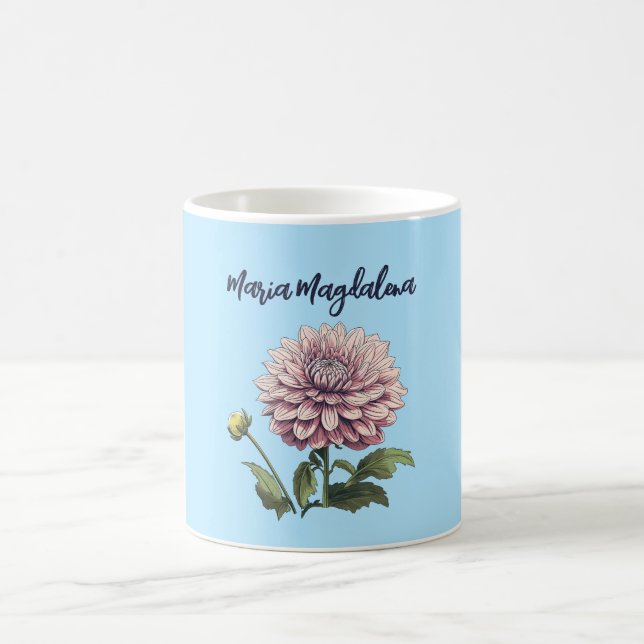 Caneca De Café Dahlia Illustration (Centro)