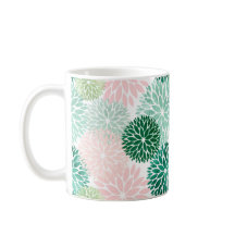 Dahlia Verde Rosa Elegante Floral