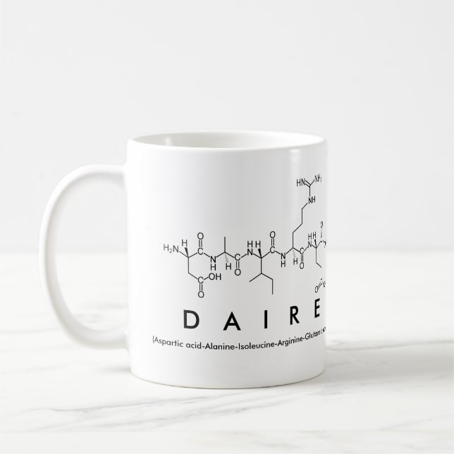 Caneca De Café Daire peptide name mug (Esquerda)
