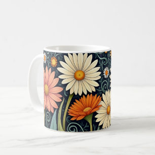 Caneca De Café Daisies Meadow pintado