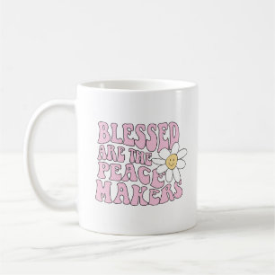 Caneca De Café Daisy and Peace Makers Slogan