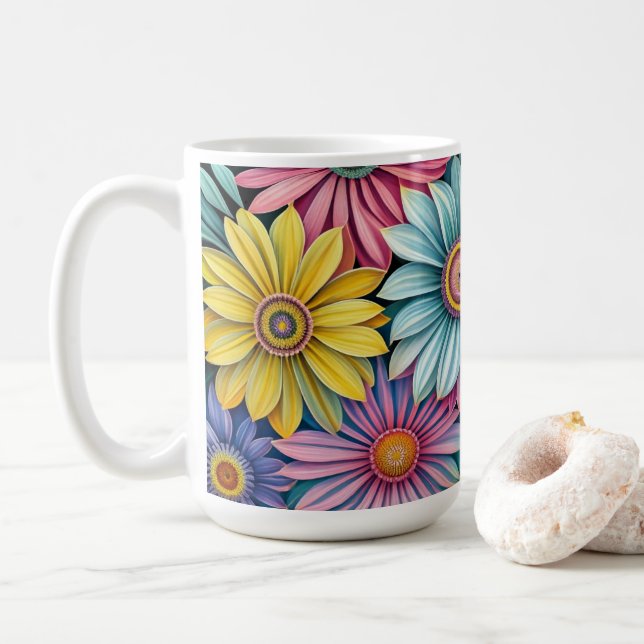 Caneca De Café Daisy Blossoms Café Mug (Com Donut)