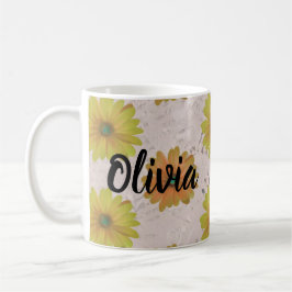 Caneca De Café Daisy floral bouquet