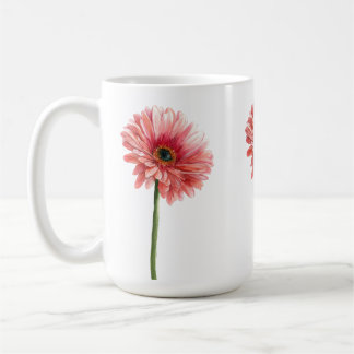Caneca De Café DAISY FLOWER beautiful watercolor daisies pink