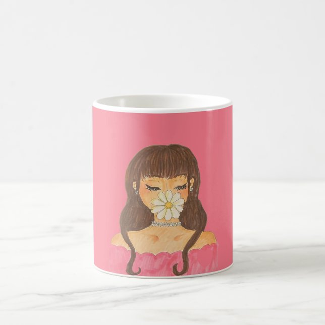 Caneca De Café Daisy Girl Pink Dress (Centro)