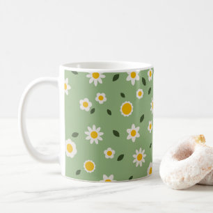 Caneca De Café DAISY GREEN - Daisy Floral Mug