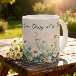 Caneca De Café Daisy Spring Floral Teacher Appreciation Script