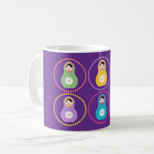 Caneca De Café Daisyflower Matryoshka
