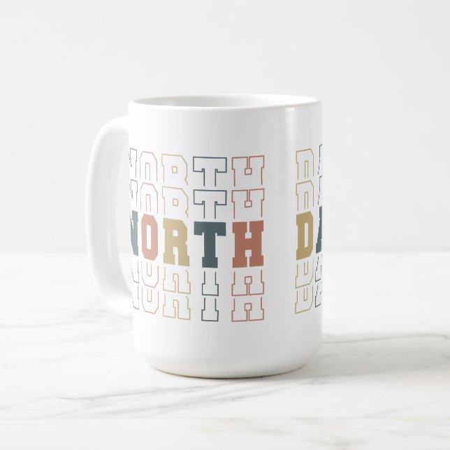 Caneca De Café Dakota do Norte (Frente Esquerda)