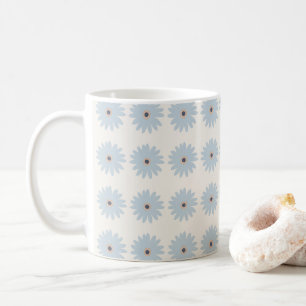 Caneca De Café Dália Azul Claro