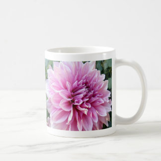 Caneca De Café Dália cor-de-rosa e branca