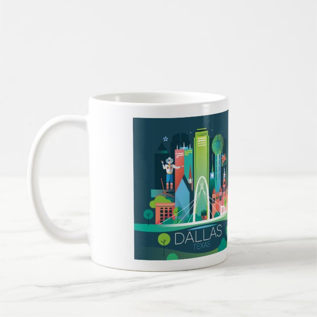 Caneca De Café Dallas 11oz ou 15oz Mug (Esquerda)