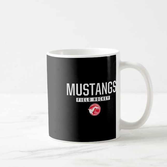 Caneca De Café Dallas Center-grimes Mustangs Logo Hóquei em Campo (Direita)