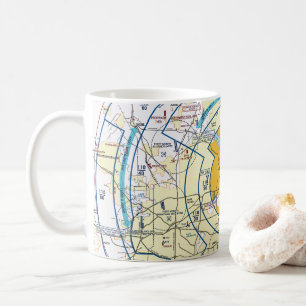 Caneca De Café Dallas - Ft Gráfico de Flyway do Worth