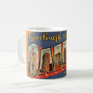 Caneca De Café Dallas Texas Antigo