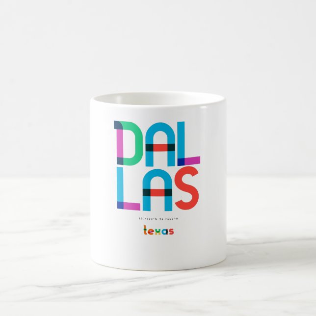 Caneca De Café Dallas Texas Meados do Século, Arte Pop, (Centro)